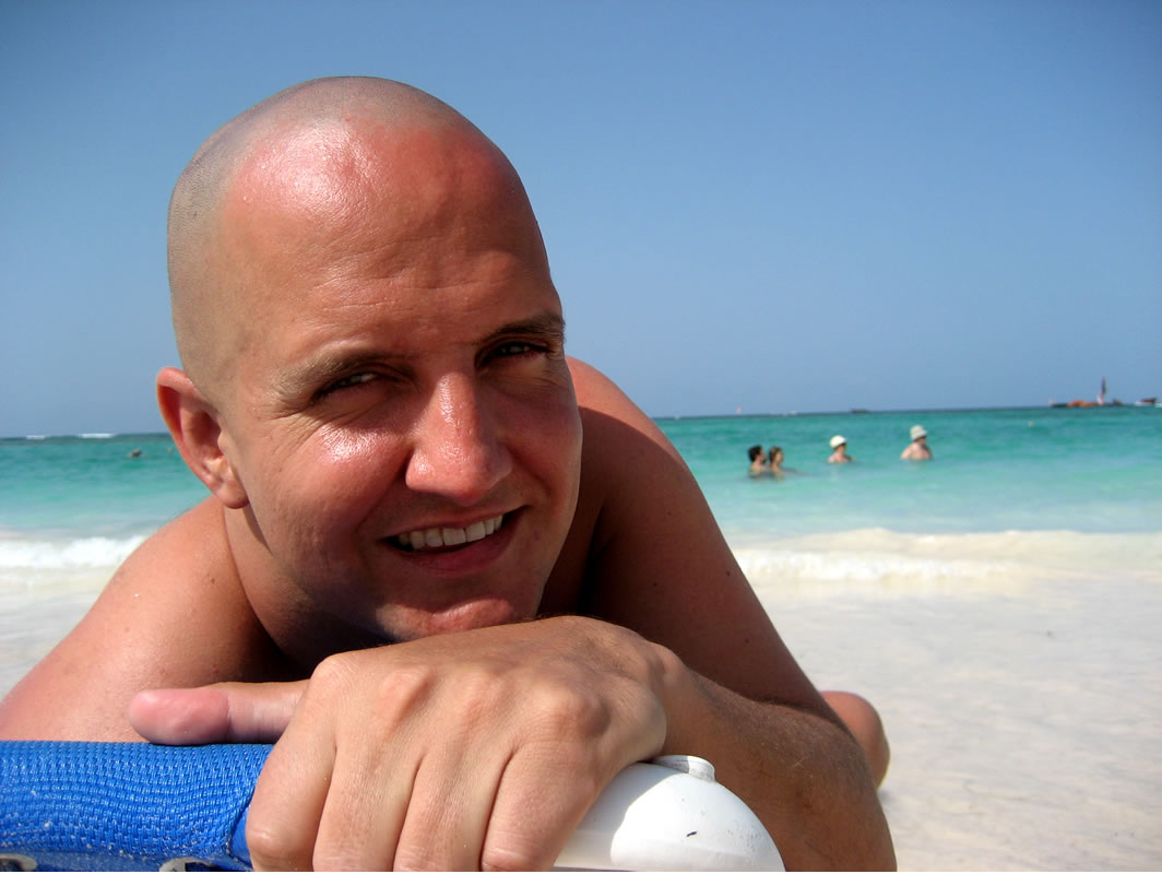 Relaxing on the beach in Punta Cana