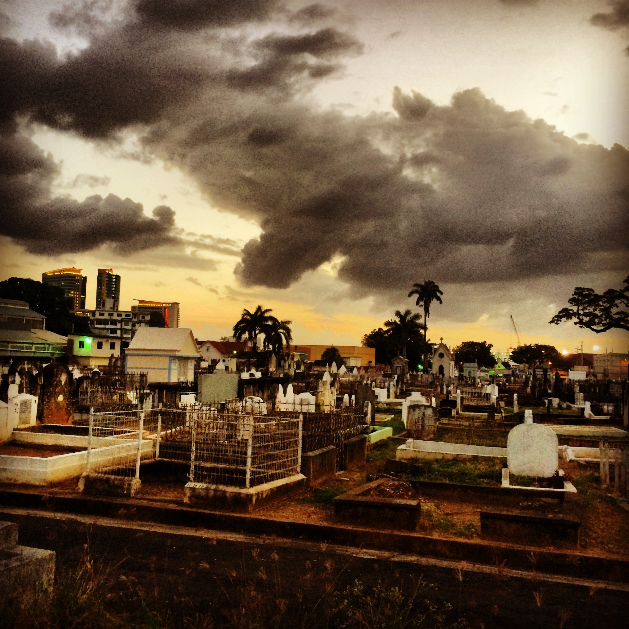 Creepy ass graveyard in Port of Spain
