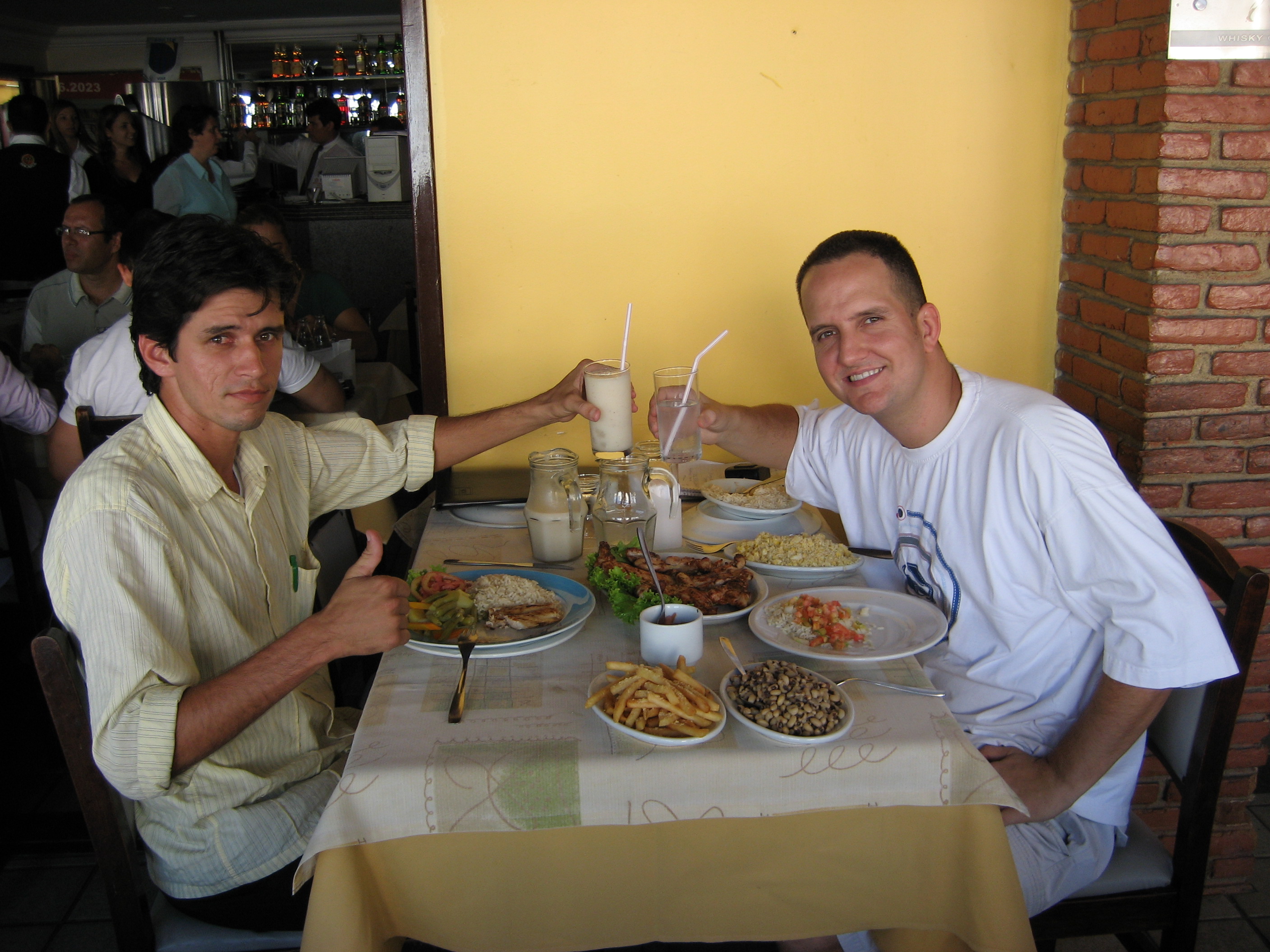 Celebratory lunch with my real estate agent, Leonardo, after finding my new place in Recife.